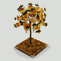 Дерево из натурального янтаря в миниатюре