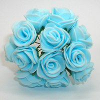 Искусственные голубые розы из фоамирана. Купить искусственные цветы