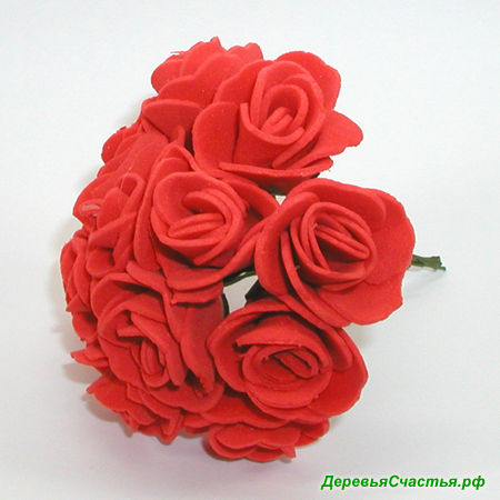 Искусственные красные розы из фоамирана. Купить искусственные красные розы