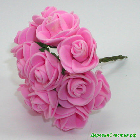 Искусственные розовые розы из фоамирана. Купить искусственные розовые розы