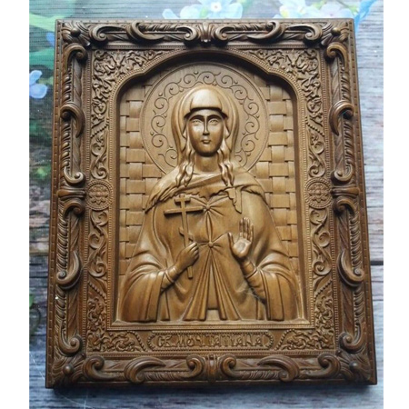 Купить резную икону «Святая мученица Татьяна». Исполнение 2
