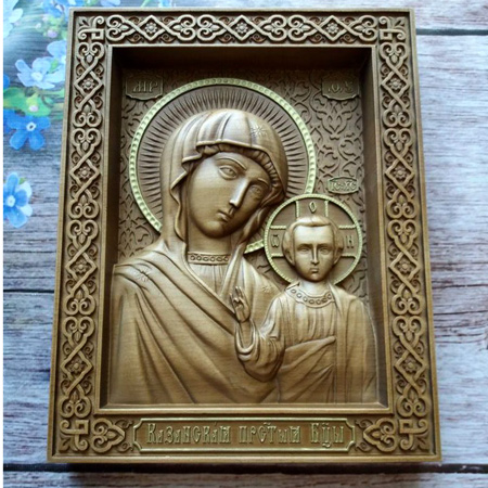 Купить резную икону «Божья матерь «Казанская». Исполнение 5