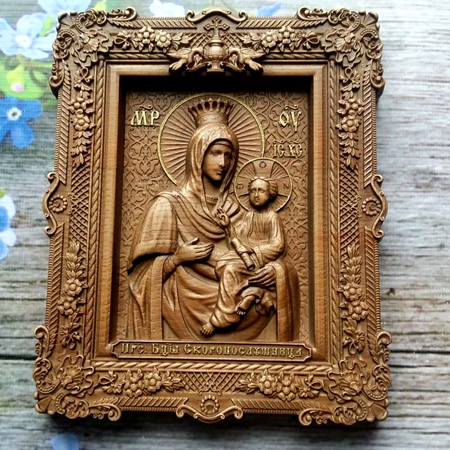 Резная икона «Пресвятая Богородица «Скоропослушница»