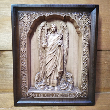 Купить резную икону «Ангел Хранитель»